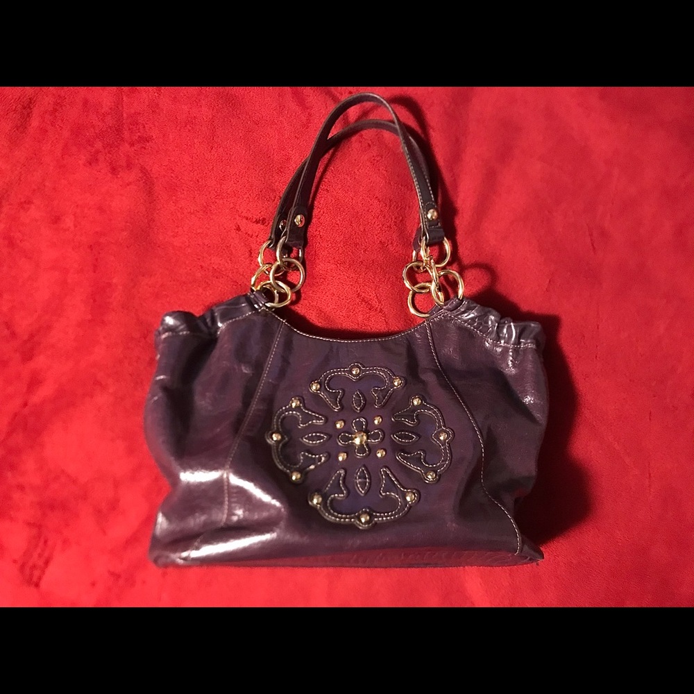 Purple Leather Purse
